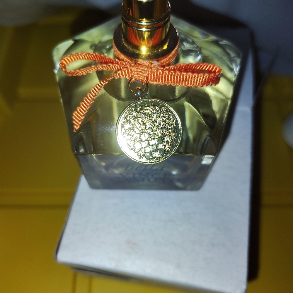 Vince Camuto Perfume with Orange Ribbon and Gold Charm